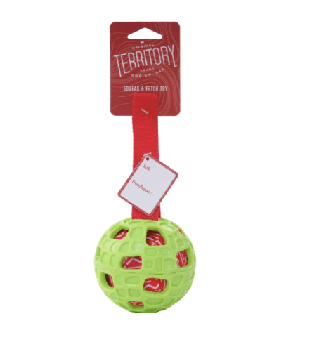 Tall Tails Holiday Fetch Ball with Handle Dog Toy