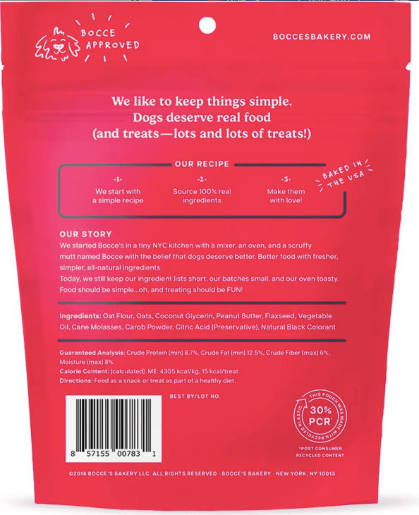 Bocces Bakery Lumps of Coal Holiday Dog Treats, 6 oz