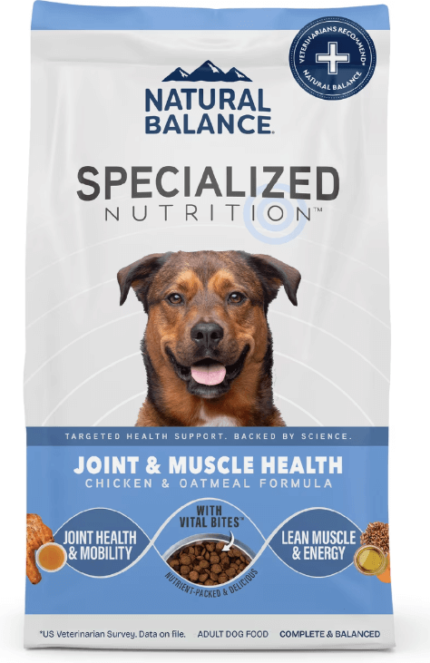 Natural Balance - Specialized Nutrition - Joint & Muscle Health Chicken & Oatmeal Formula - Dry Dog Food, 22lb