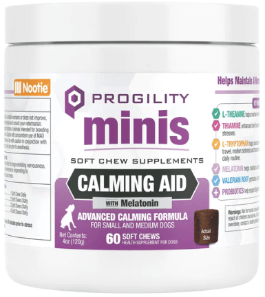 Nootie Progility Calming Cold Pressed Soft Chews with Melatonin, MINI 60ct