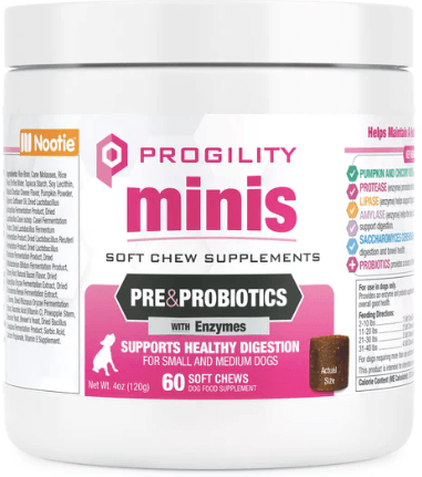 Nootie Progility Digestive Support for Small & Medium Dogs, MINI 60ct