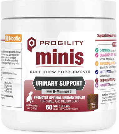 Nootie Progility Urinary Support for Small & Medium Dogs, MINI 60ct