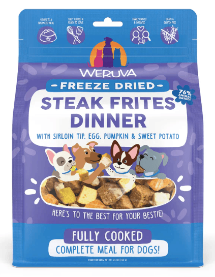 Weruva Freeze Dried Dog Food, Steak Frites