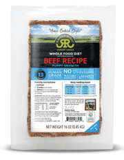 Raised Right Frozen Puppy Growth, Beef 16 oz