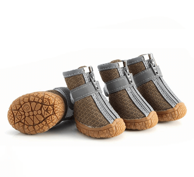 Ozzie Breathable Outdoor Adventure Dog Boots, Brown