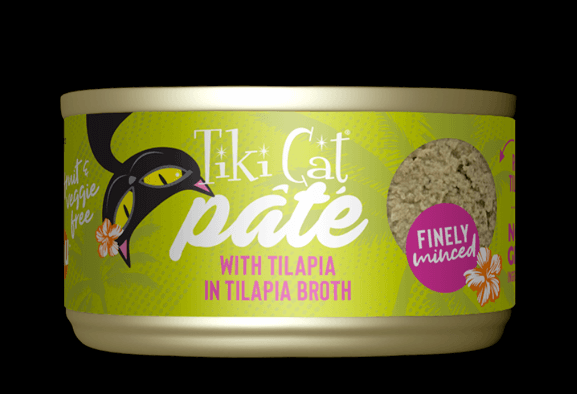 Tiki Cat - Luau Pate TILAPIA - Cans, 2.8 oz.
