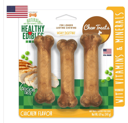 Nylabone Healthy Edibles Chicken Flavor 3 Pack