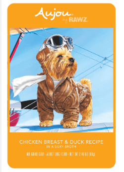 RAWZ Aujou Chicken Breast & Duck Pouch 2.46 oz dog food