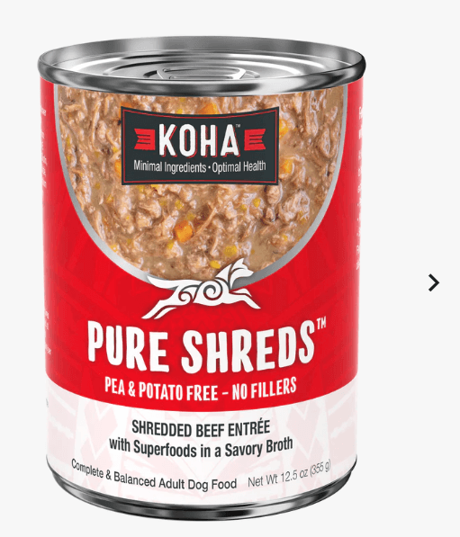 Koha Pure Shreds Shredded Beef for Dogs 12.5oz