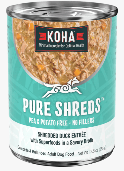 Koha Pure Shreds Shredded Duck for Dogs 12.5oz