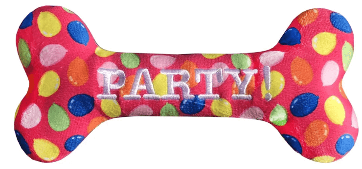 Huxley & Kent Party Dog Toy Bone Pink