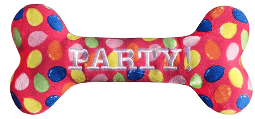 Huxley & Kent Party Dog Toy Bone Pink