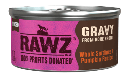 Rawz Gravy Whole Sardines & Pumpkin Cat Food, 3oz