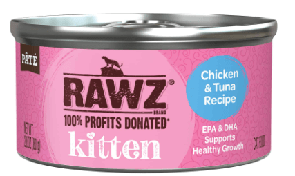 Rawz Kitten Chicken & Tuna Cat Food, 2.8 oz