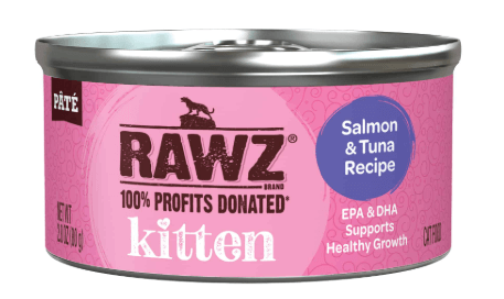 Rawz Kitten Salmon & Tuna Cat Food, 2.8 oz