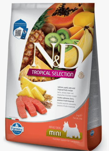 Farmina N&D Tropical Selection Adult Dog Food, Salmon (Mini Bites)