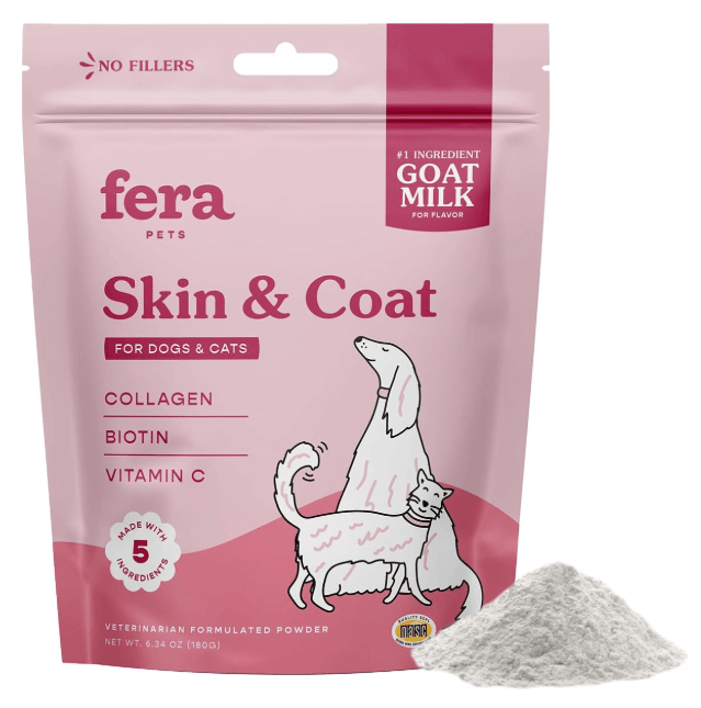 Fera Pet Organics Skin & Coat Goat Milk Topper for Cats & Dogs