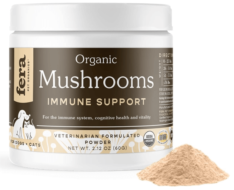 Fera Pet Organics Turkey Tail Mushroom Immune Support Supplement for Dogs & Cats