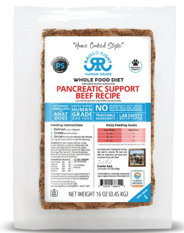 Raised Right Pancreatic Support Beef Recipe, 16 oz