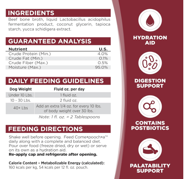 NutriSource Come-Pooch-A Broth 12oz - Beef