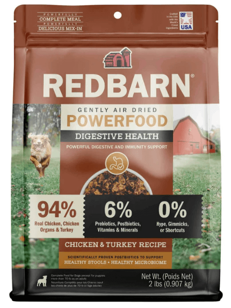 Redbarn Air Dried Gut Support Chicken & Turkey Recipe Dog Food 2 lb