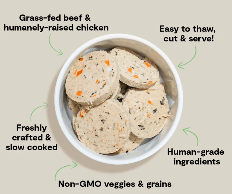Open Farm Goodbowl Chicken & Grass-Fed Beef Freshly Crafted Roll for Dogs, 28 oz