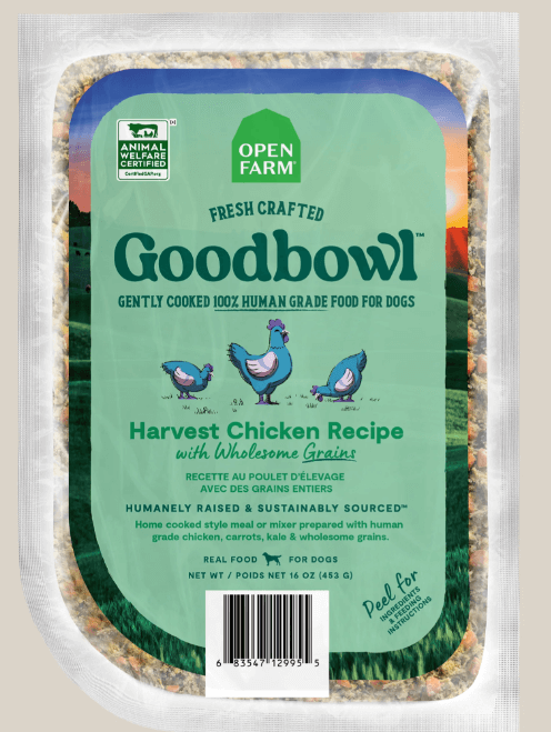 Open Farm Frozen Goodbowl Harvest Chicken Freshly Crafted Recipe