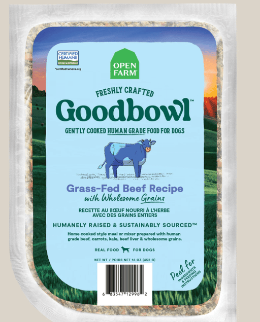 Open Farm Frozen Goodbowl Grass-Fed Beef Freshly Crafted Recipe