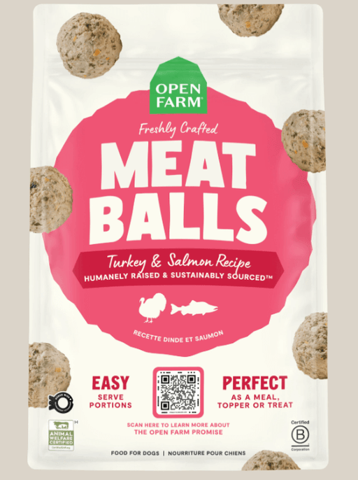 Open Farm Frozen Turkey & Salmon Freshly Crafted Meatballs for Dogs