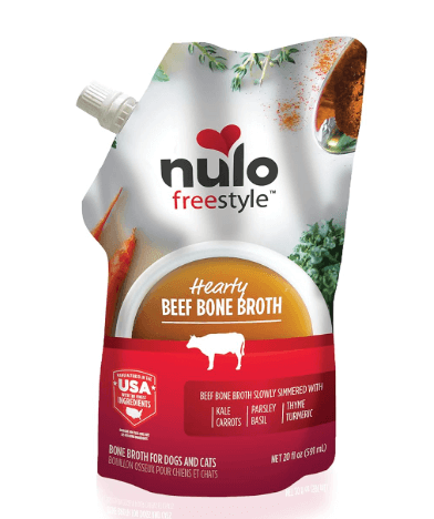 Nulo Freestyle Beef Bone Broth, Premium Food Topper for Cats and Dogs, 20 FL Oz Pouch