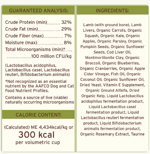 Primal Freeze Dried Pronto Lamb