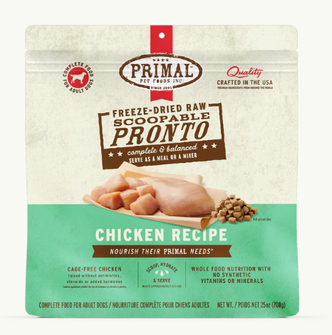 Primal Freeze Dried Pronto Chicken Recipe