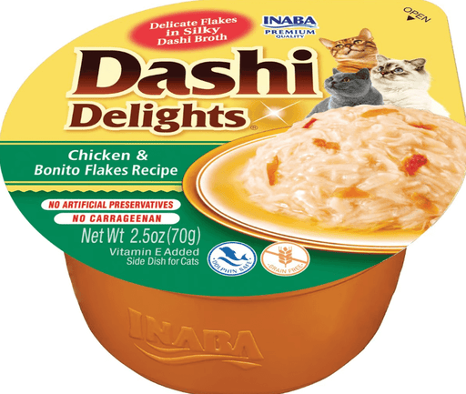 Inaba Dashi Delights 2.5oz Cat Food in Broth - Chicken & Bonito Flakes