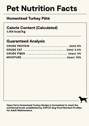 Open Farm Dog Grain Free Homestead Turkey Pate 12.8 oz
