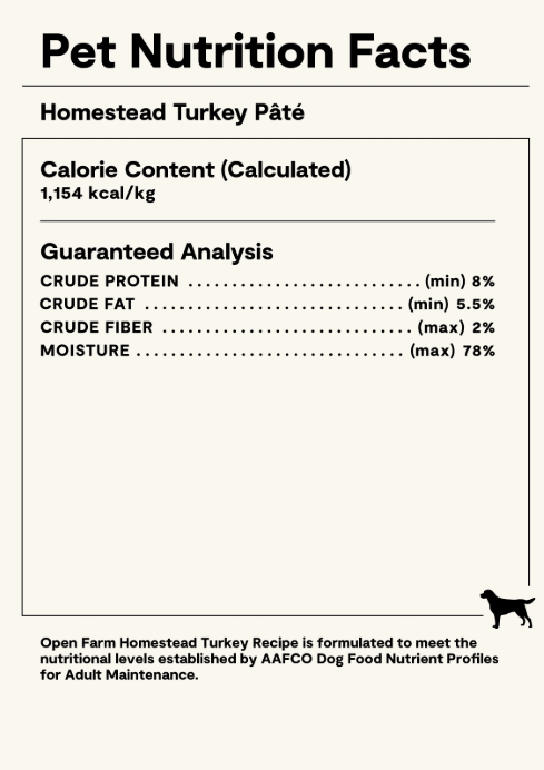 Open Farm Dog Grain Free Homestead Turkey Pate 12.8 oz