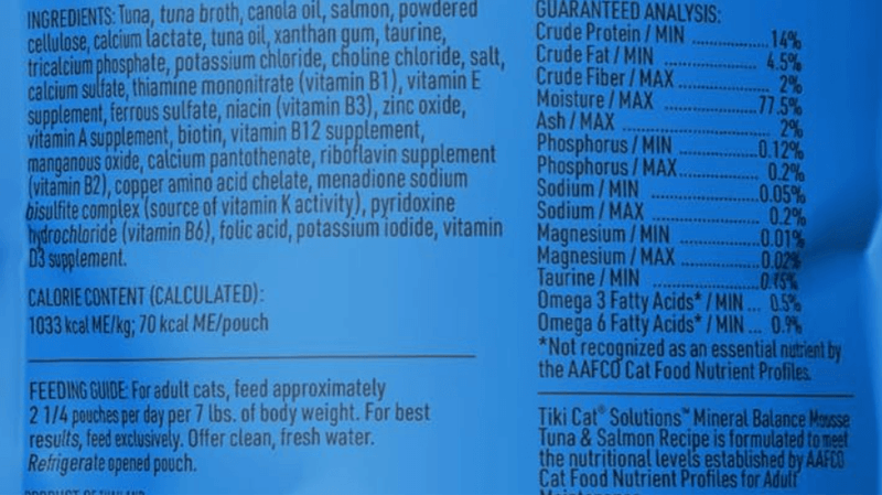 Tiki Cat Solutions Mousse, Tuna & Salmon Recipe in Broth, Formulated to Balanced Mineral Levels
