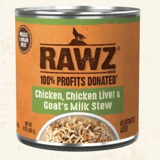 Rawz Dog Digestive Support Chicken, Chicken Liver & Goat's Milk  10oz