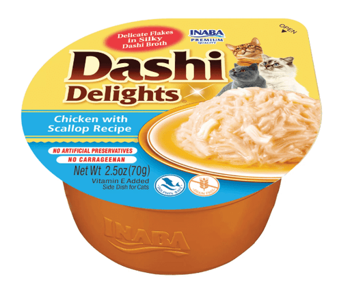 Inaba Dashi Delights 2.5oz Cat Food in Broth - Chicken & Scallop