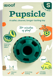 Woof Pupsicle Long-Lasting Interactive Dog Toy - For Small Dogs 10-25 lbs (Green)