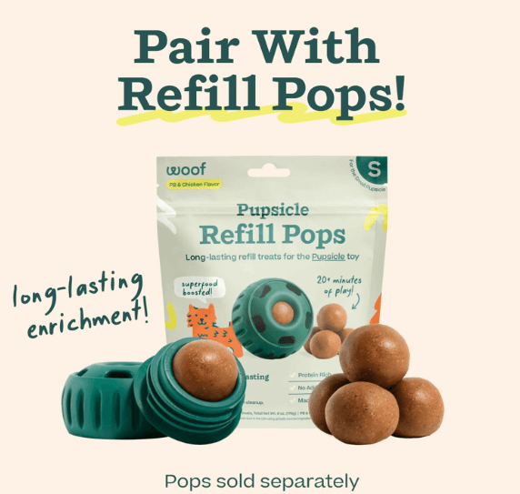 Woof Pupsicle Long-Lasting Interactive Dog Toy - For Small Dogs 10-25 lbs