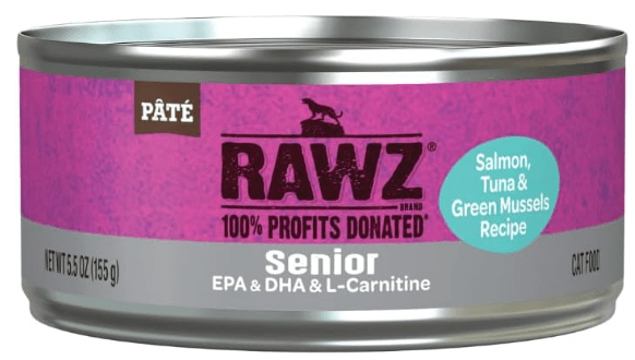 Rawz Senior Wet Cat Food:Salmon Recipe