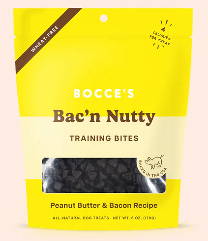 Bocce's Bakery - TRAINING BITES- Bac 'n Nutty, 6oz