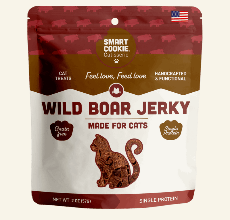 Smart Cookie Barkery - Wild Boar Jerky - Single Cat Treat, 2oz
