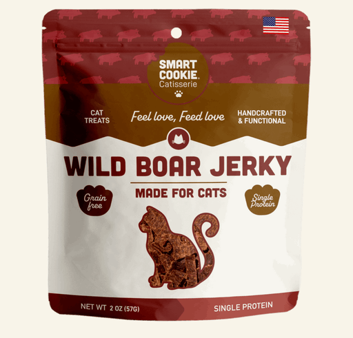 Smart Cookie Barkery - Wild Boar Jerky - Single Cat Treat, 2oz
