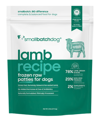 Small Batch Frozen Raw Patties, Lamb