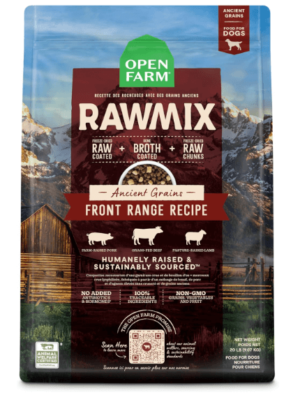 Open Farm Raw Mix with Ancient Grains Wild Front Range Recipe Dog Food