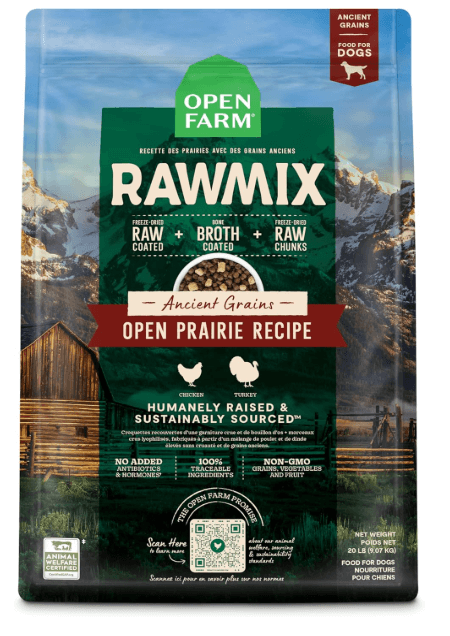 Open Farm Raw Mix with Ancient Grains Open Prairie Recipe Dog Food