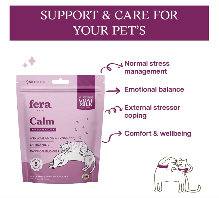Fera Pet Organics Calm Goat Milk Topper for Cats & Dogs
