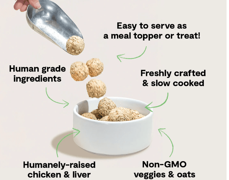 Open Farm Frozen Harvest Chicken Freshly Crafted Meatballs for Dogs