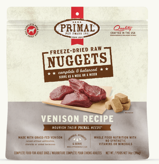 Primal Dog Food Freeze-Dried Nuggets, Venison
